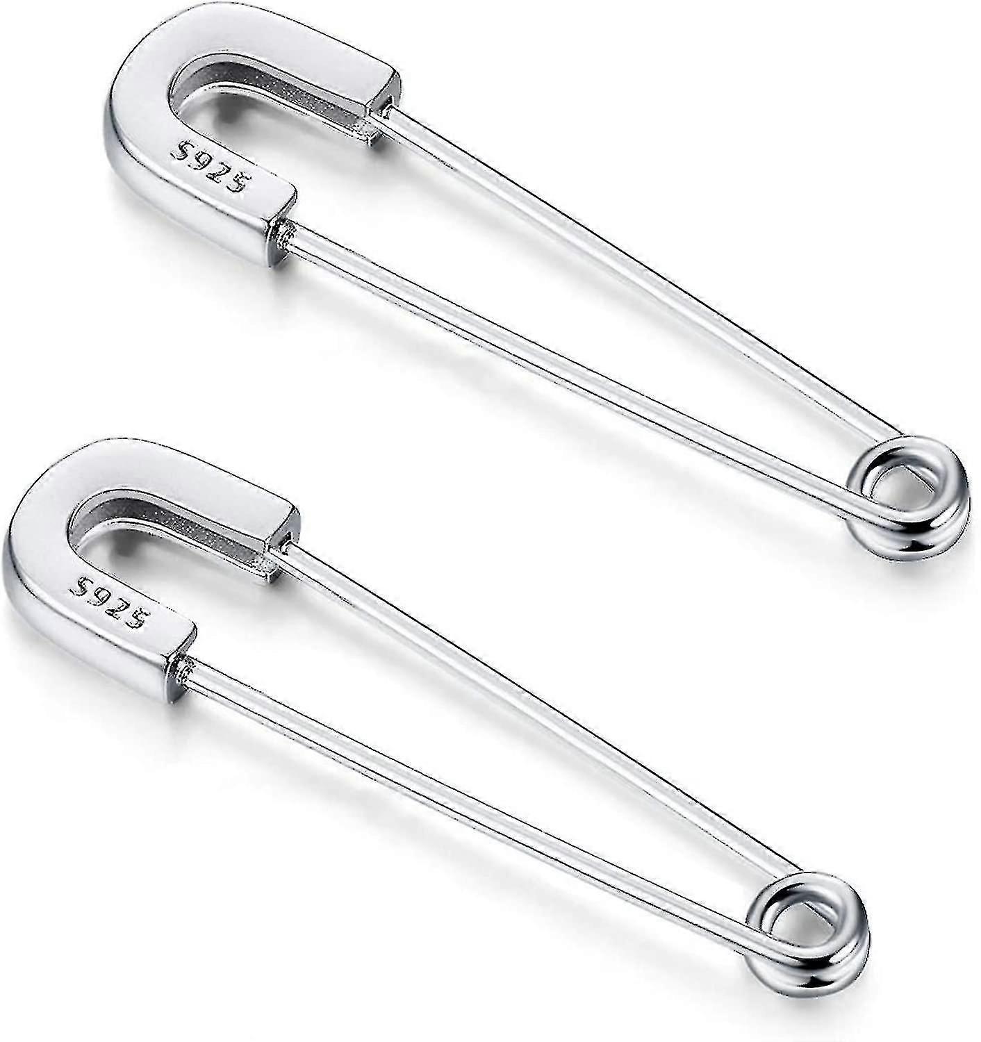 S925スターリングシルバー安全ピンピアスユニセックス - Solidarity Peace