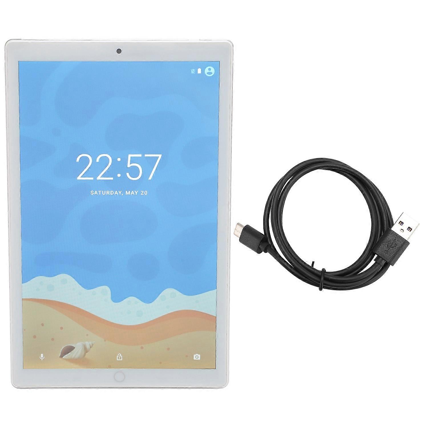 10 Inch Tablet for Android 14 WiFi Bluetooth 6GB RAM 128GB ROM MT6735 Octa Core CPU 8MP 20MP Dual Ca