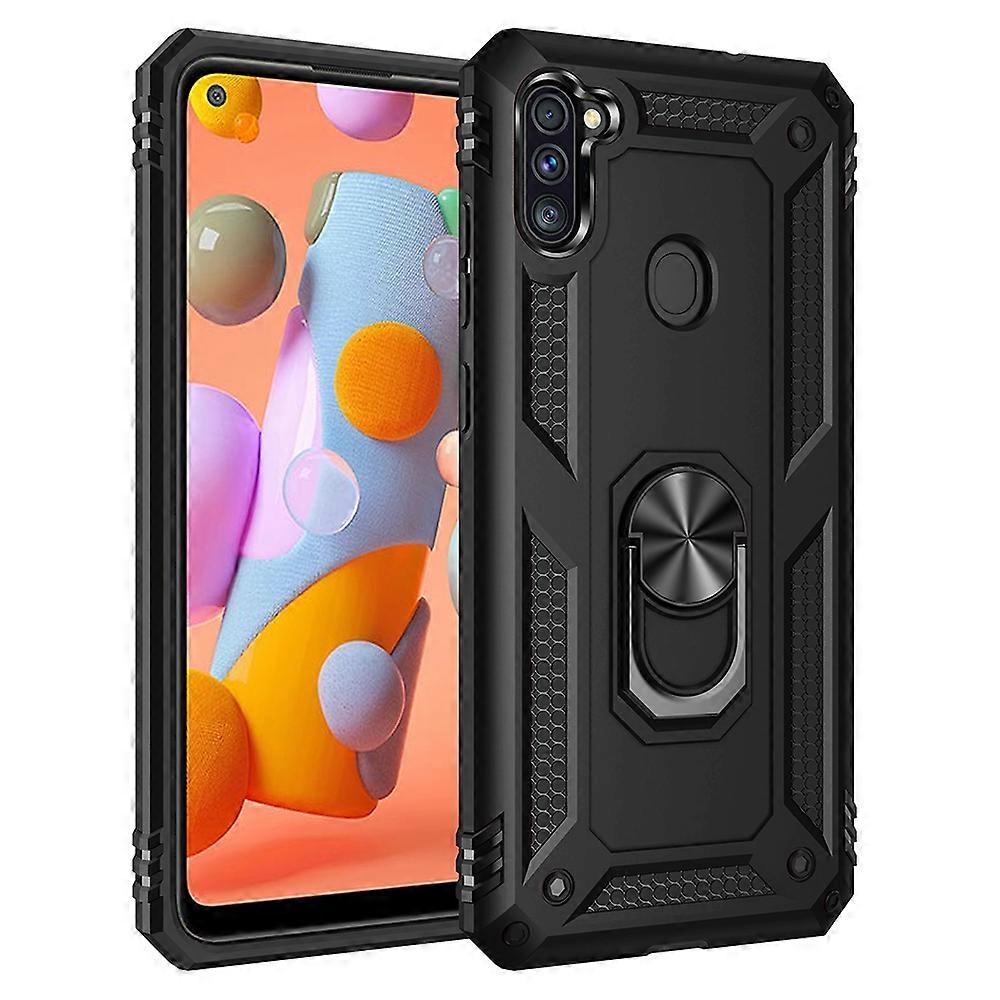 Shockproof TPU + PC Protective Case with 360 Degree Rotating Holder For Galaxy A11 US