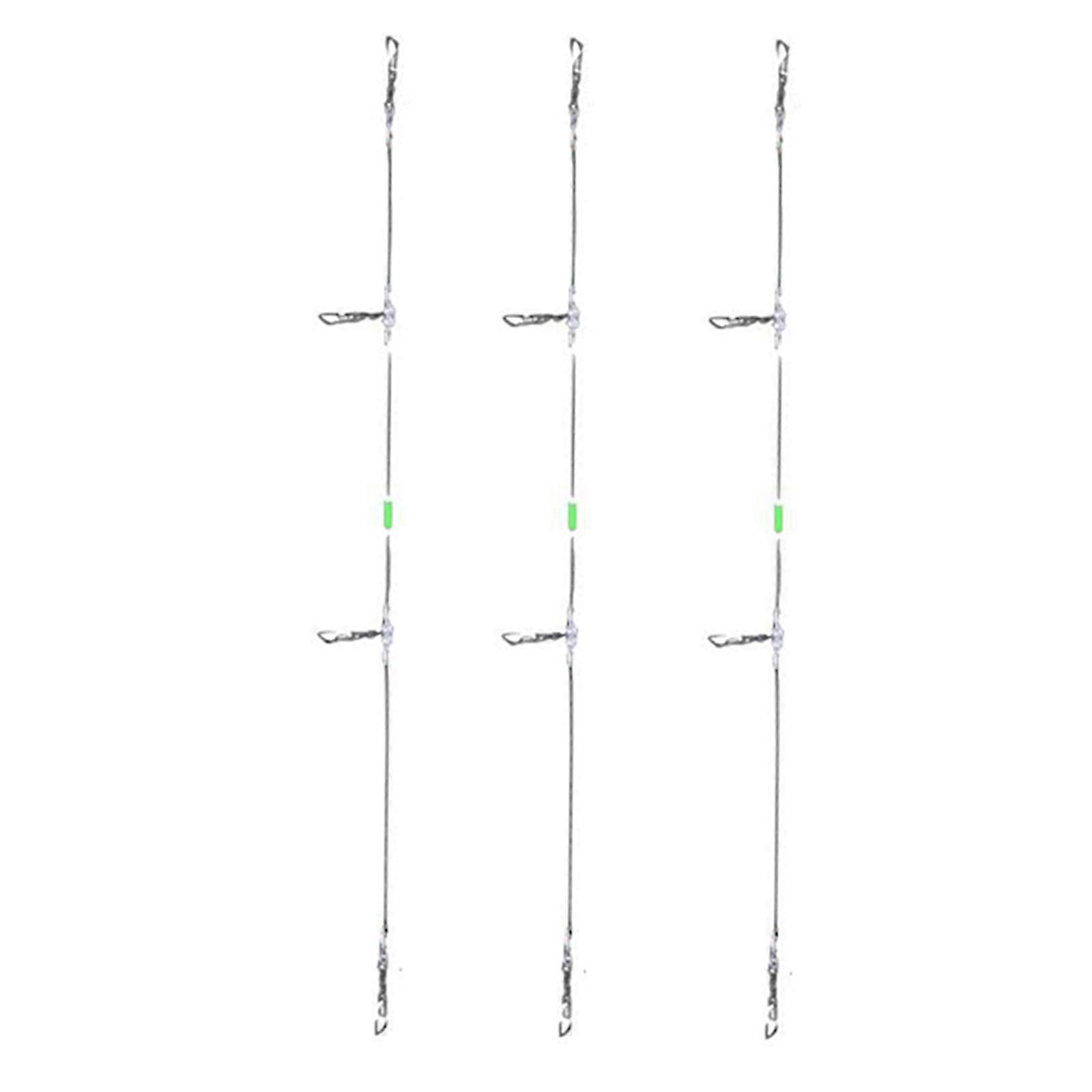 360 Degree Night Luminously Fishing Swivels Line Fishing Front Guide Line with Beads Pin Rolling Connector Fishing Tackle