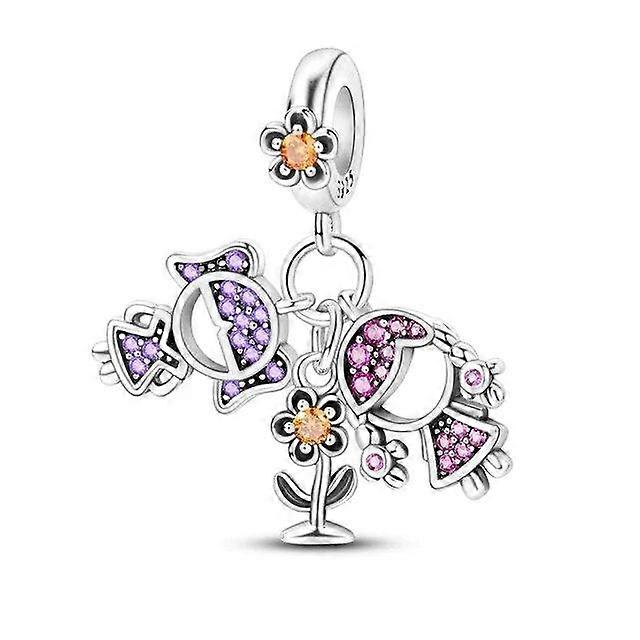 Star Moon Sun 925 Sterling Silver Luminous Charms Fit ForNew Original Bracelet High Heel Travel Camera DIY Charms
