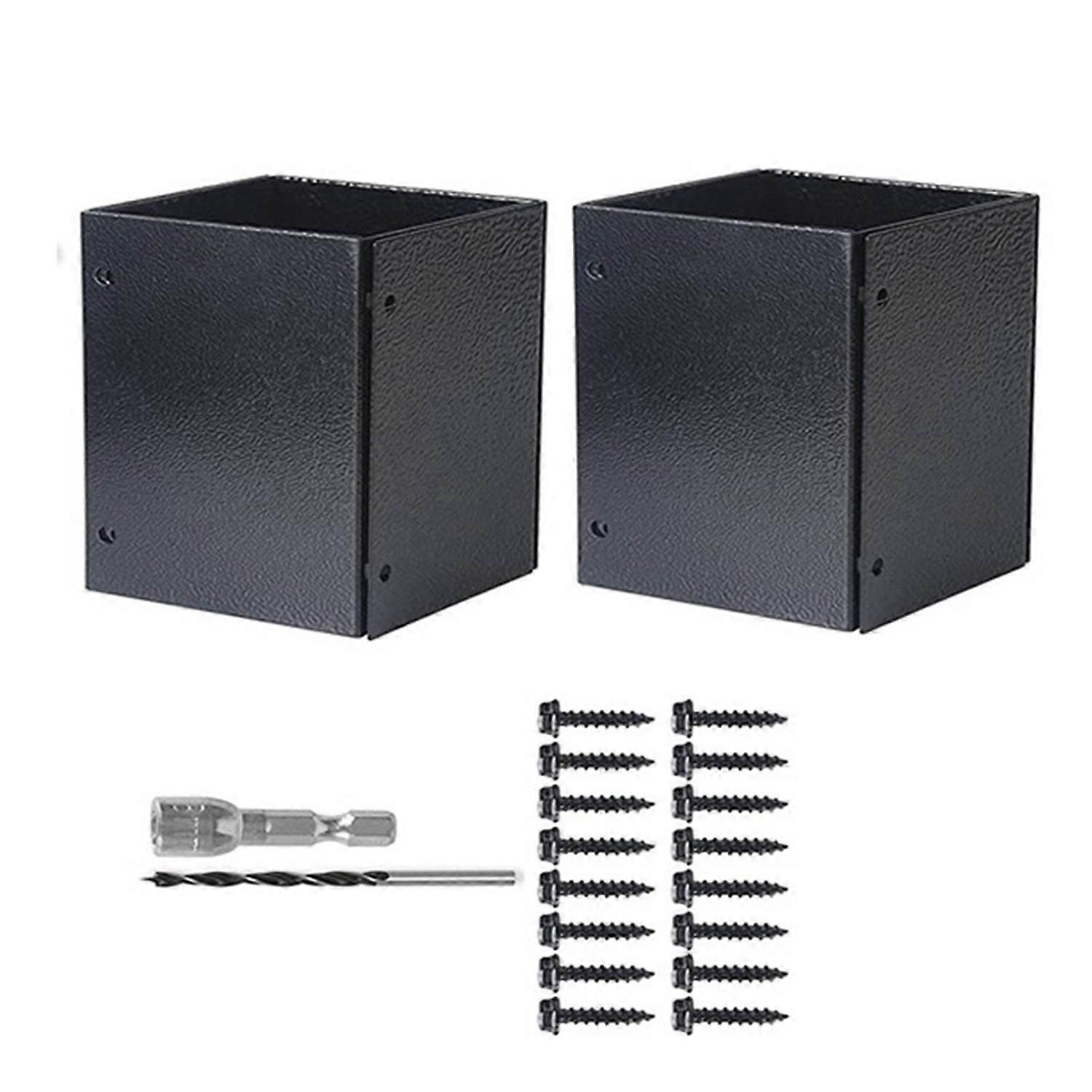 Post Protector Stainless Steel Adjustable Mailbox Post Base Protector for Fences