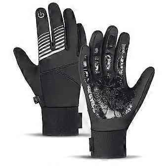 Winterhandschuhe, Touchscreen-Handschuhe, winddichte Handschuhe für Damen und Herren, rutschfeste Silikonstreifen, ergonomische Fahrradhandschuhe für verschiedene Outdoor-Aktivitäten