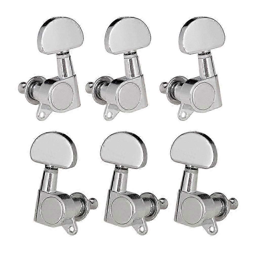 6pcs (3L3R) Closed Guitar Tuning Pegs String Tuners Machine Heads Knobs Tuning Keys for Folk Acoustic / Electric Guitar