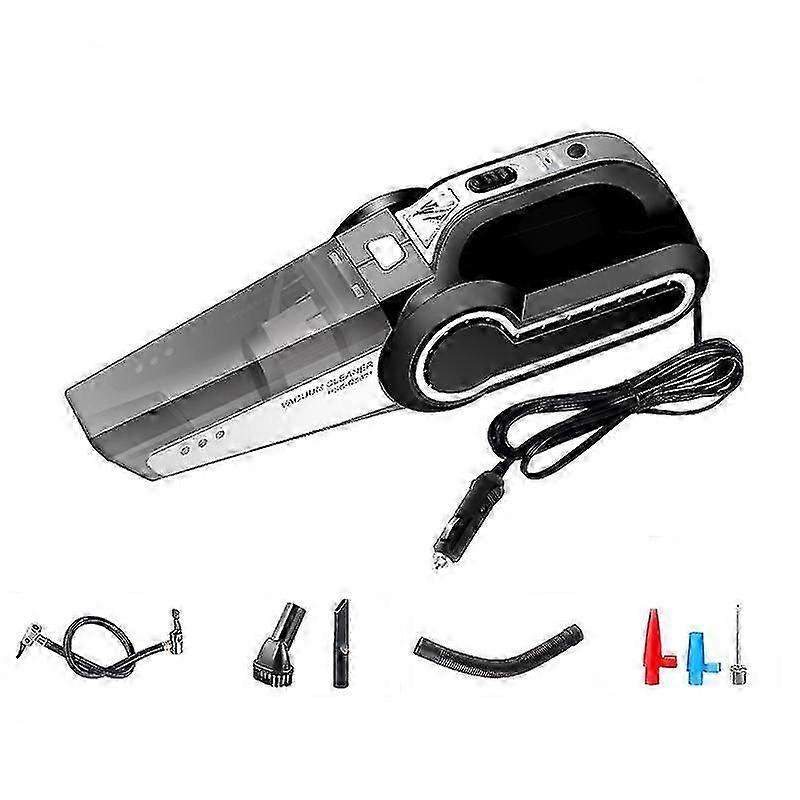 Car Vacuum Handheld Cleaner,tire Inflator For Car,12v Air Compressor With Led Light,4 In 1 Portable Vacuum Cleaner With Air Pump