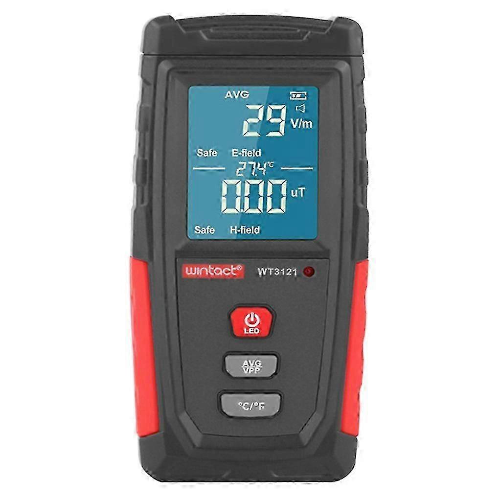 Portable Emf Meter, Electromagnetic Radiation Tester Emf Detector Handheld Digital Field Radiation Detector Great Tester