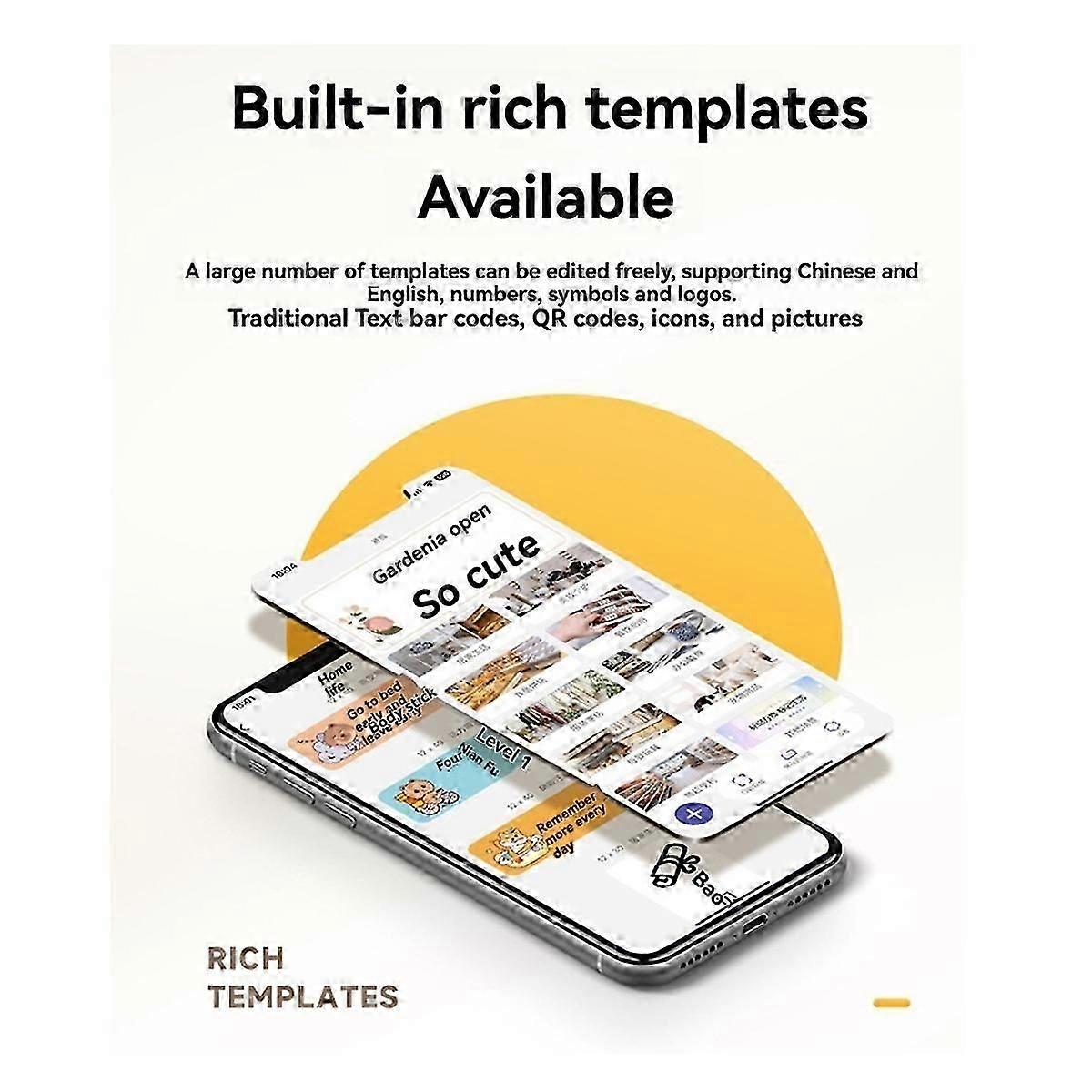 Portable Mini Printer Thermal Label Printer Self-Adhesive Sticker Labels Printer Pocket Handheld Barcode Machine