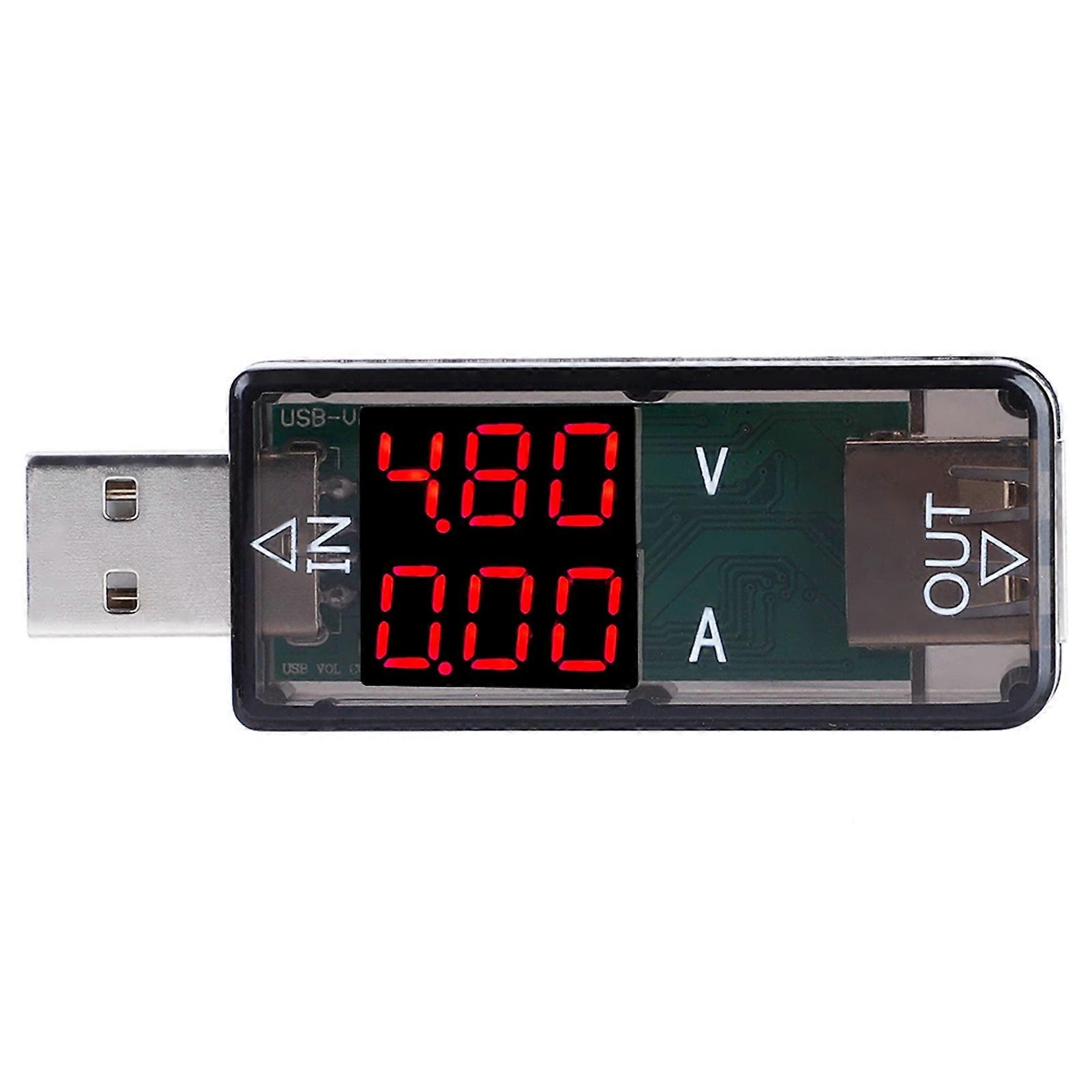 USB Color LCD Voltmeter Ammeter Current Meter Multimeter Charger USB Tester (Black)
