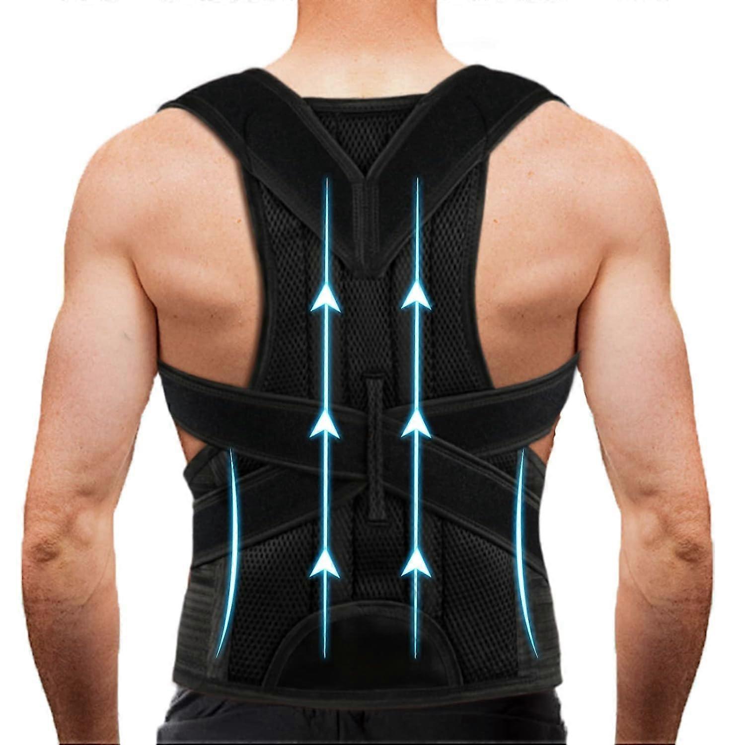 Posture Corrector Back Brace, Adjustable, Breathable, For Scoliosis, Size S (24-29 In), Body Correction