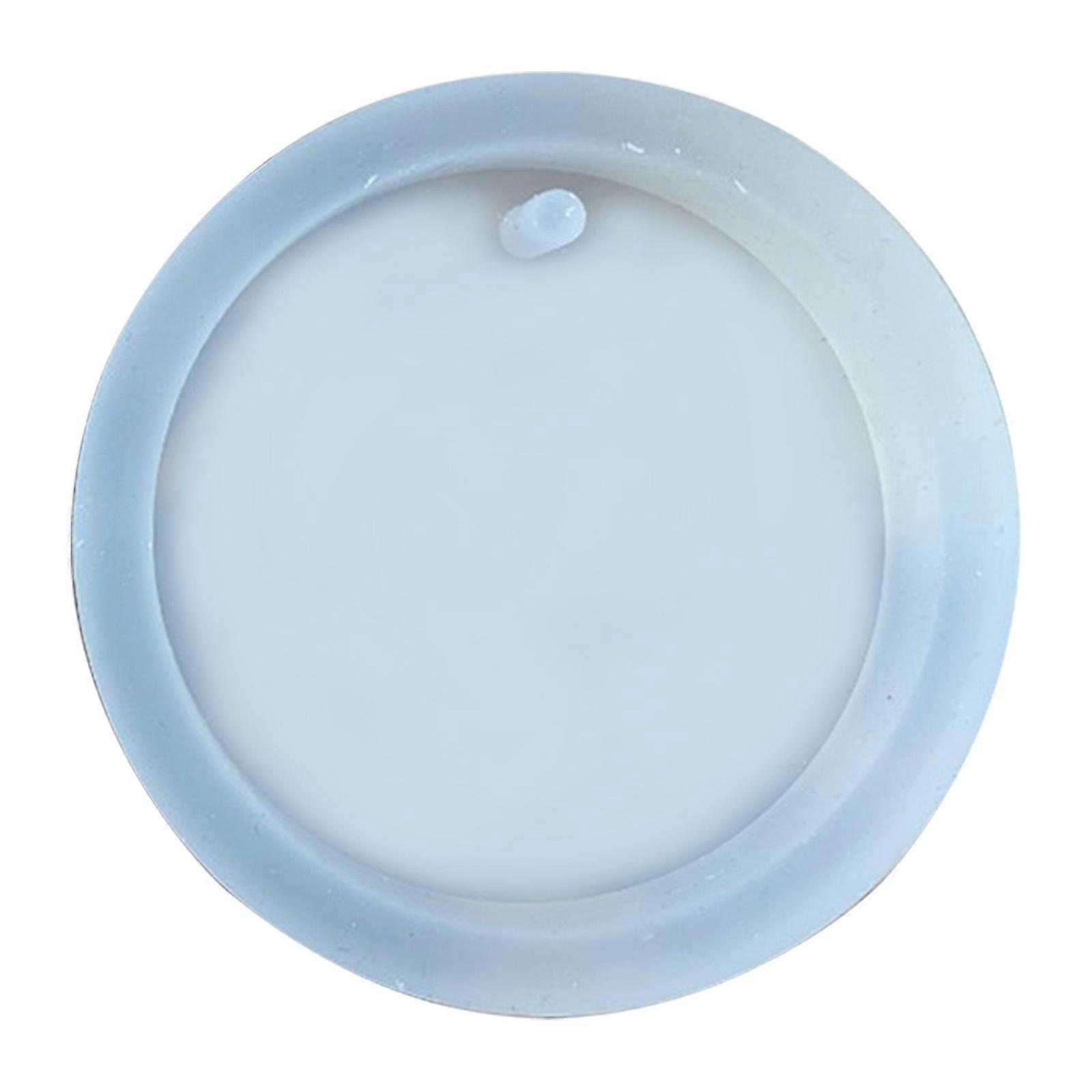 Round Candle Mold Non-stick Easy to De-mold Resin Casting Mold for Hobbyist DIY Crafting Candle Soap Plaster Keychains  White