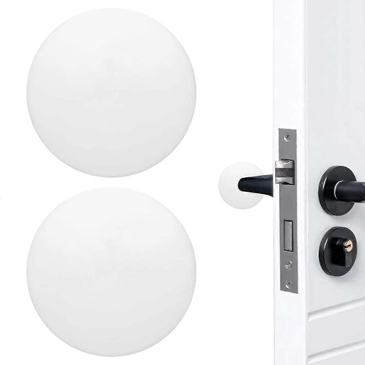 2pcs Door Stopper Wall Protector,Adhesive Bumper Protector,Reusable Rubber Door Stops from Door Knobs