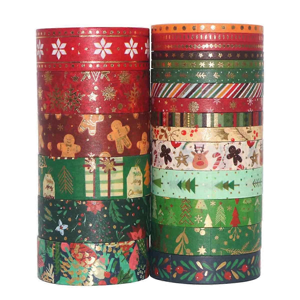 Washi Tape Set, Silver Foil Glitter Design
