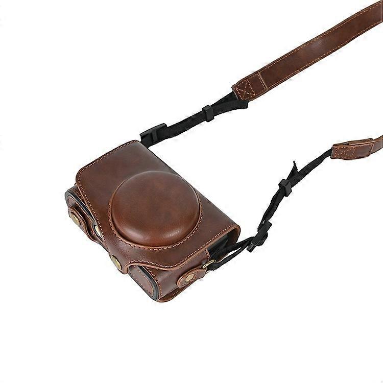 Camera Bag Compatible For Canon SX740 HS / SX730 / SX720 Camera Protective Cover PU Leather Digital Camera Bag with Shoulder Strap