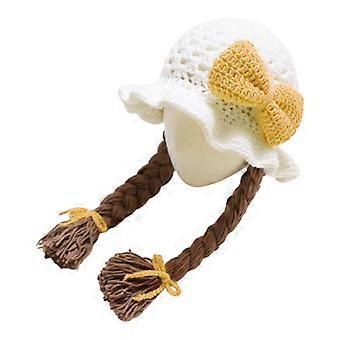 Chapeau seau à fleurs crocheté, perruques, casquette en peluche amusante pour femmes et filles, Cosplay, fête de Noël, chapeau de vacances, chapeau multicolore d'hiver jaune tournesol