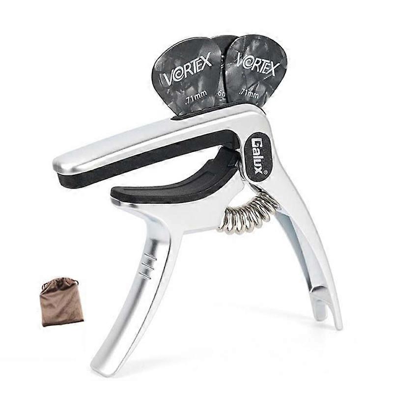 Galux GC501Aアコースティックギターピッチクリップフォークウクレレメタルクリップ収納バッグ付き