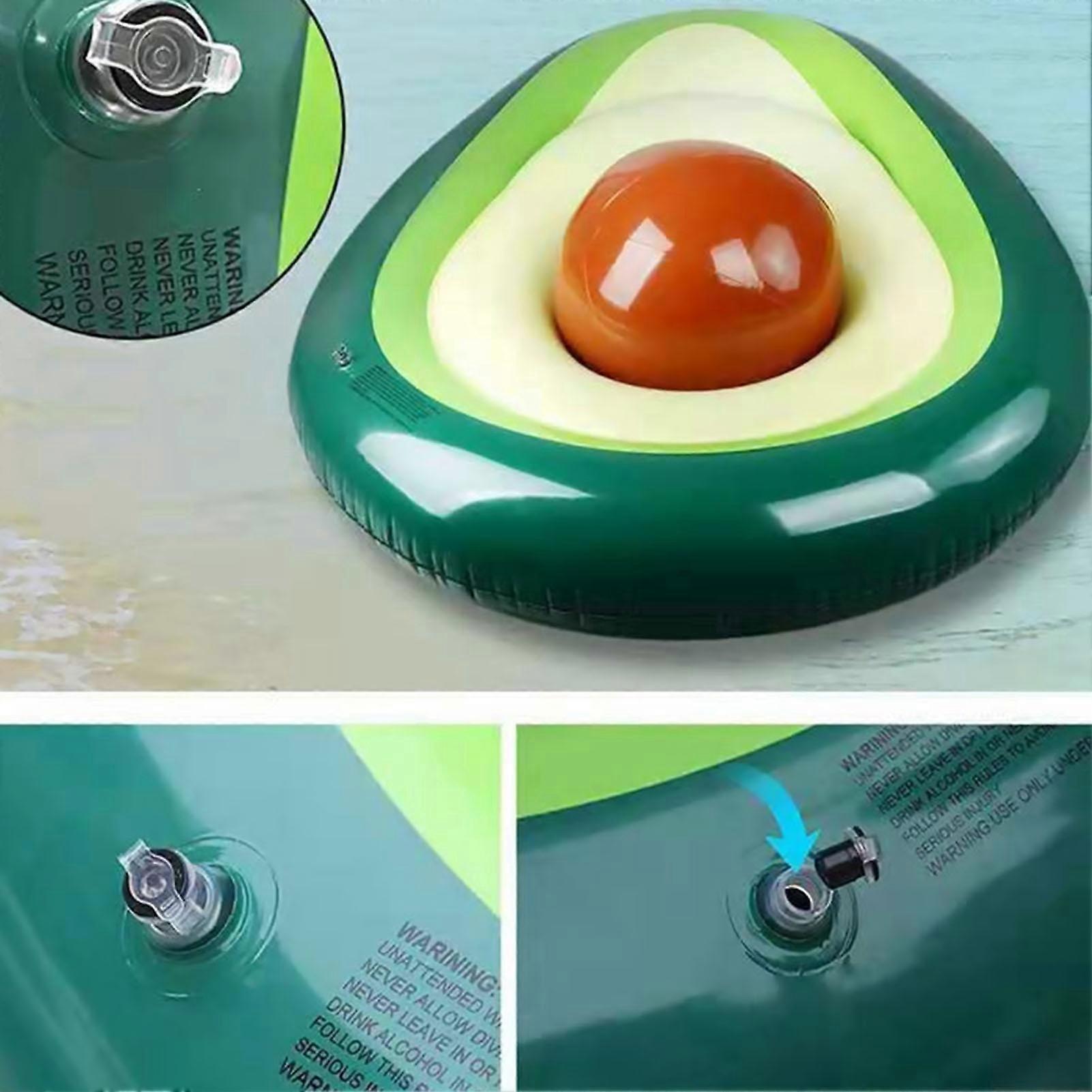 Inflatable Avocado Pool Float with Fun Float Ball Air Mattress for Kids Adults