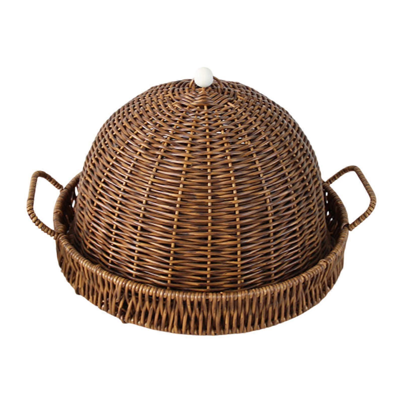 Woven Serving Tray Multipurpose Fruit Basket for Restaurant Home Kitchen