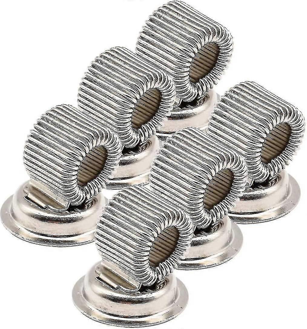 6 Pieces Of Powerful Magnetic Pen Holder With Adjustable Spring Coil In Stainless Steel Refrigerator, Very Suitable For Use On Refrigerator And Whiteb