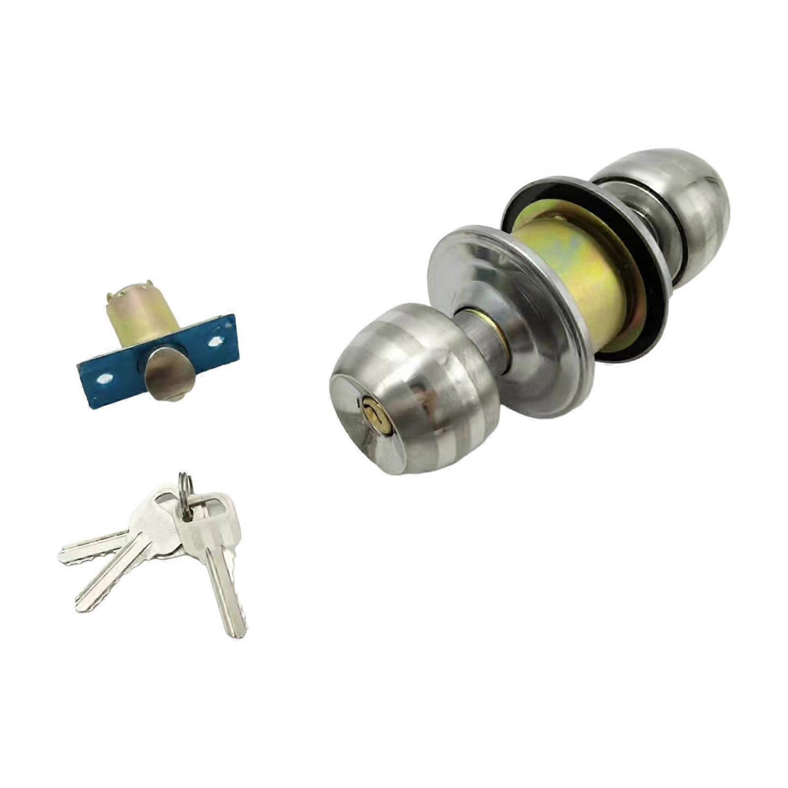Brushed Entryway Entrance Knobs Handles Keyed Lockset