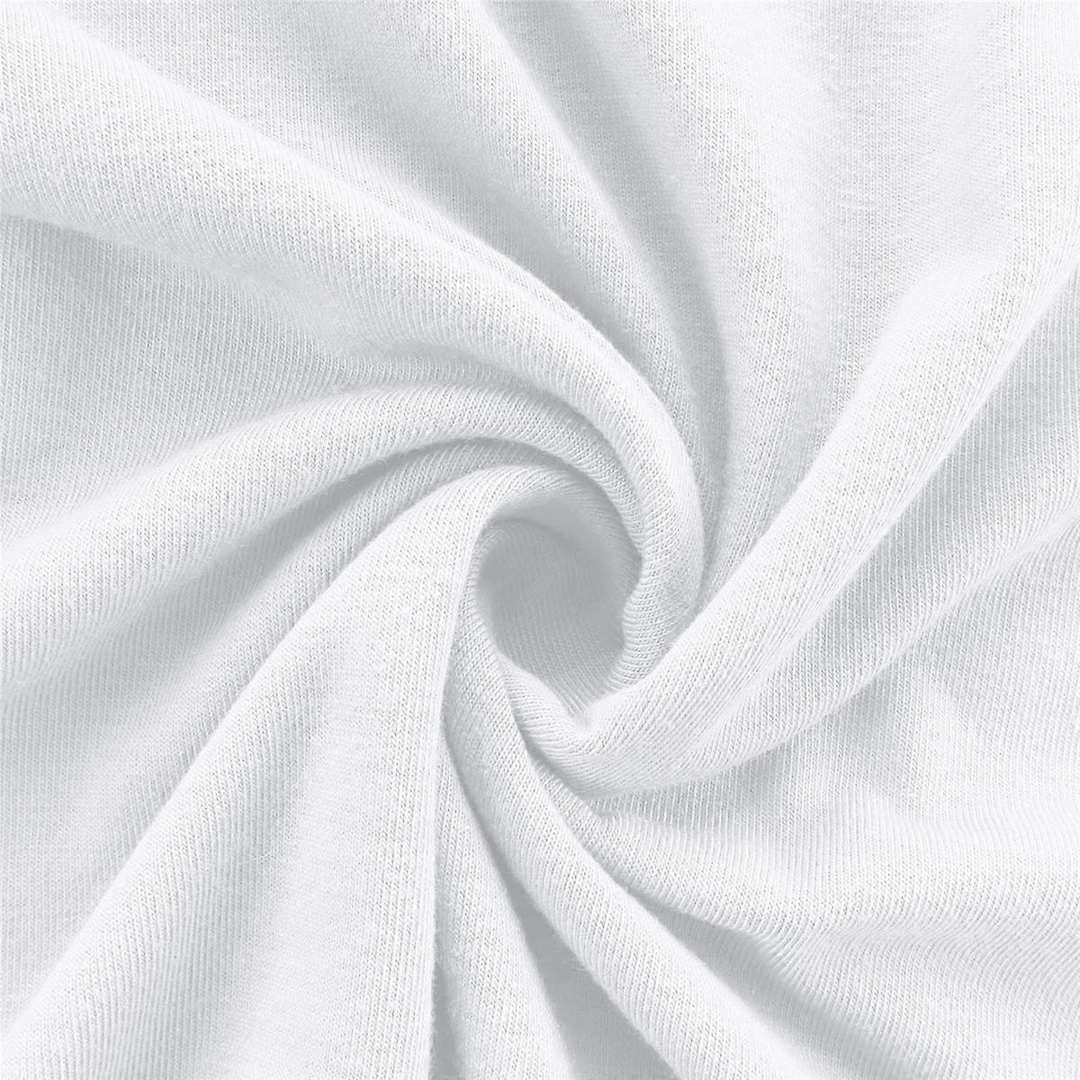 V-Neck Summer Tops T-Shirt White M