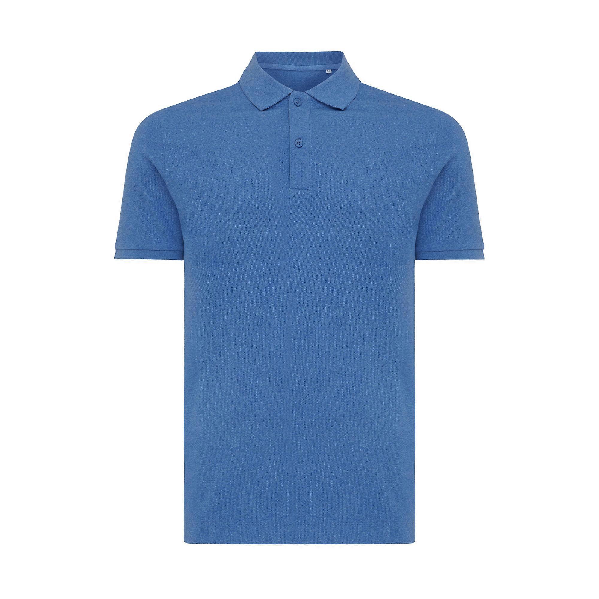Polo piqué Yosemite pour homme Iqoniq Heather Blue L