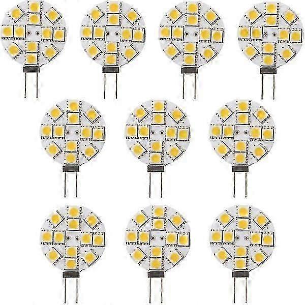 10x G4 بقيادة لمبة غير عكس الضوء أبيض دافئ 2700k DC 12V استبدال- QH