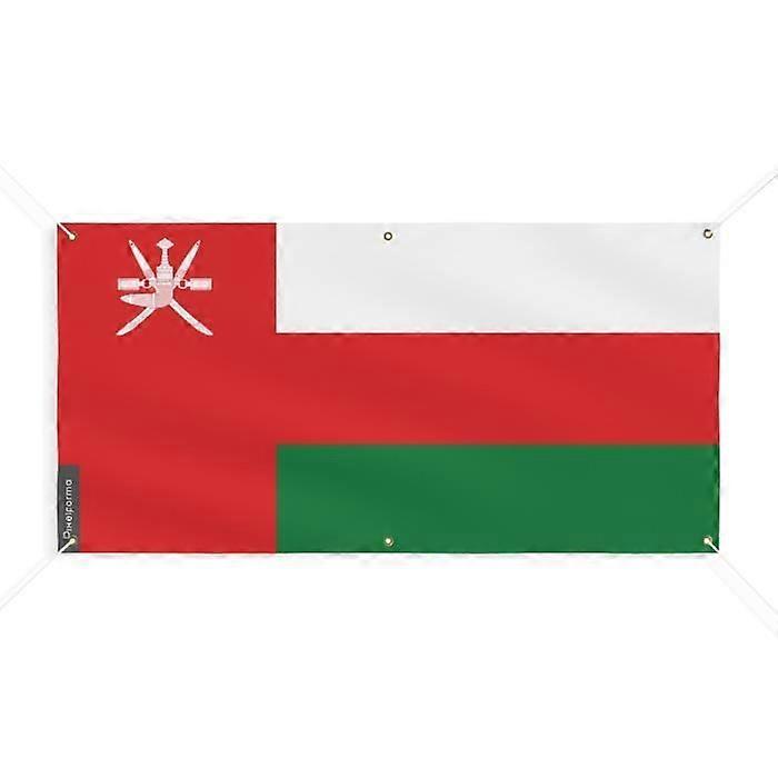Oman Flag Banner 6 Grommets 130x260cm Polyester