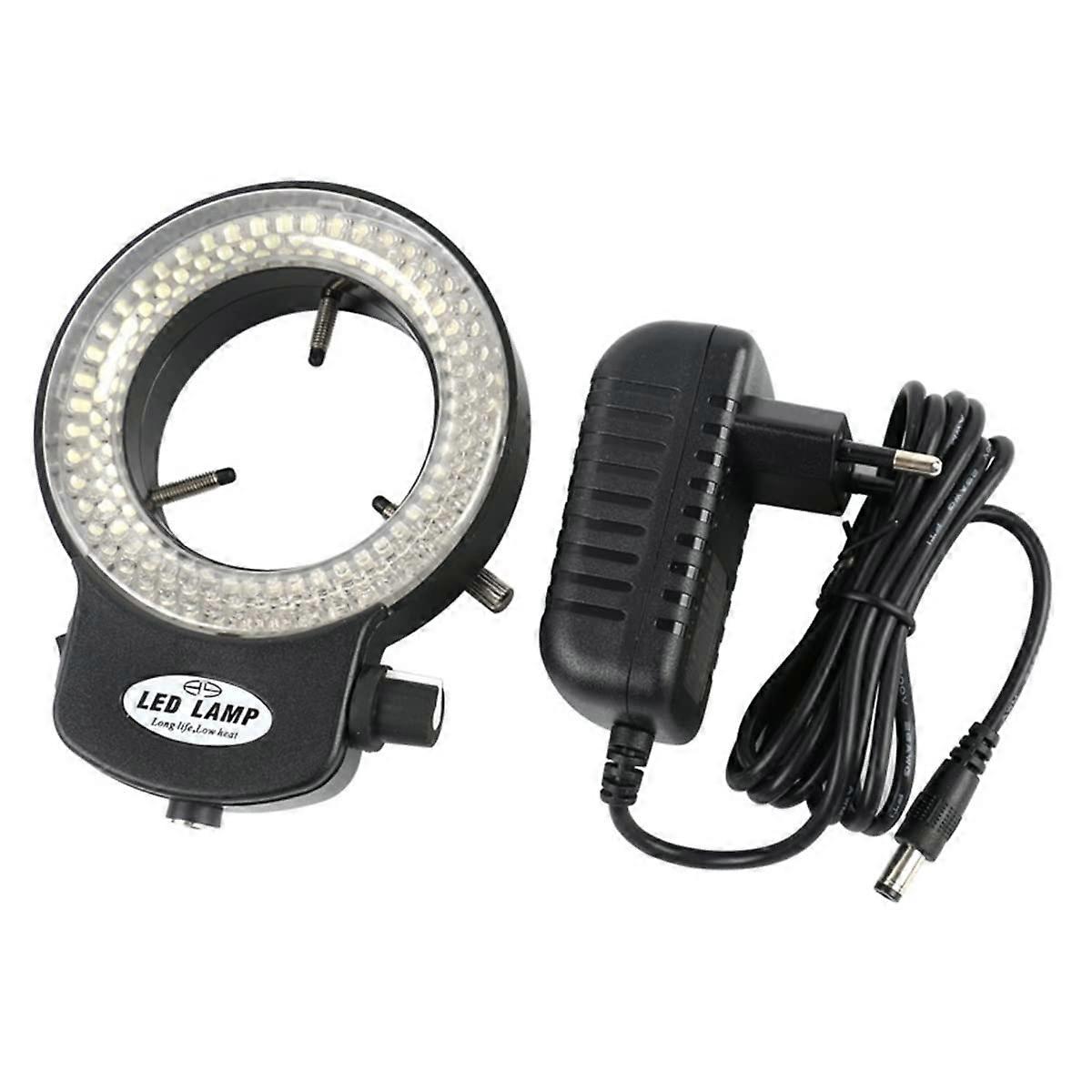 Microscope Accessories Kit Adjustable 144 LED Ring Light for Stereo Microscope 110V240V
