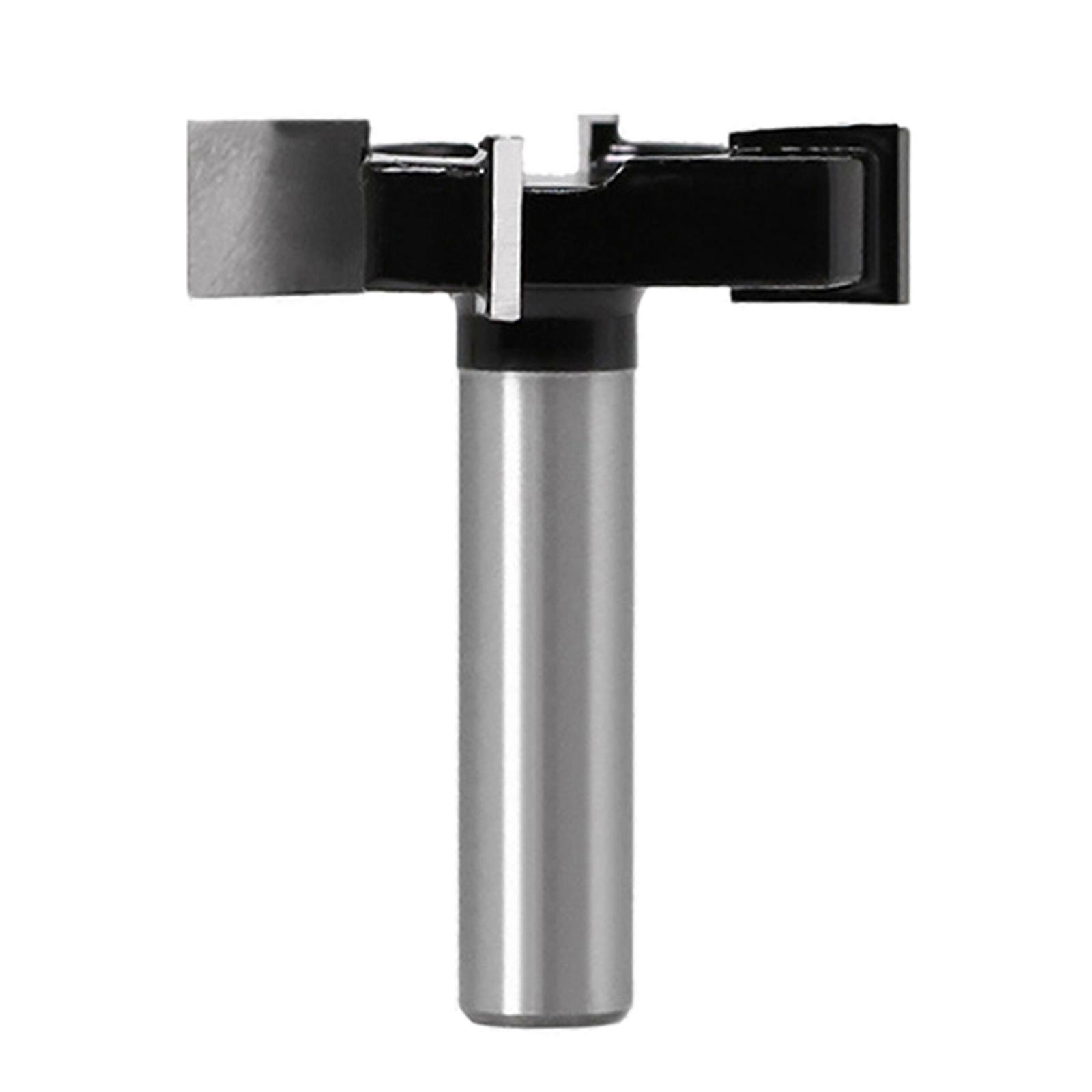 12mm 1/2" Shank Wood Milling Cutter Planing Adapter Collet Flattening Router Bit T-blade Slab Woodworking Tool