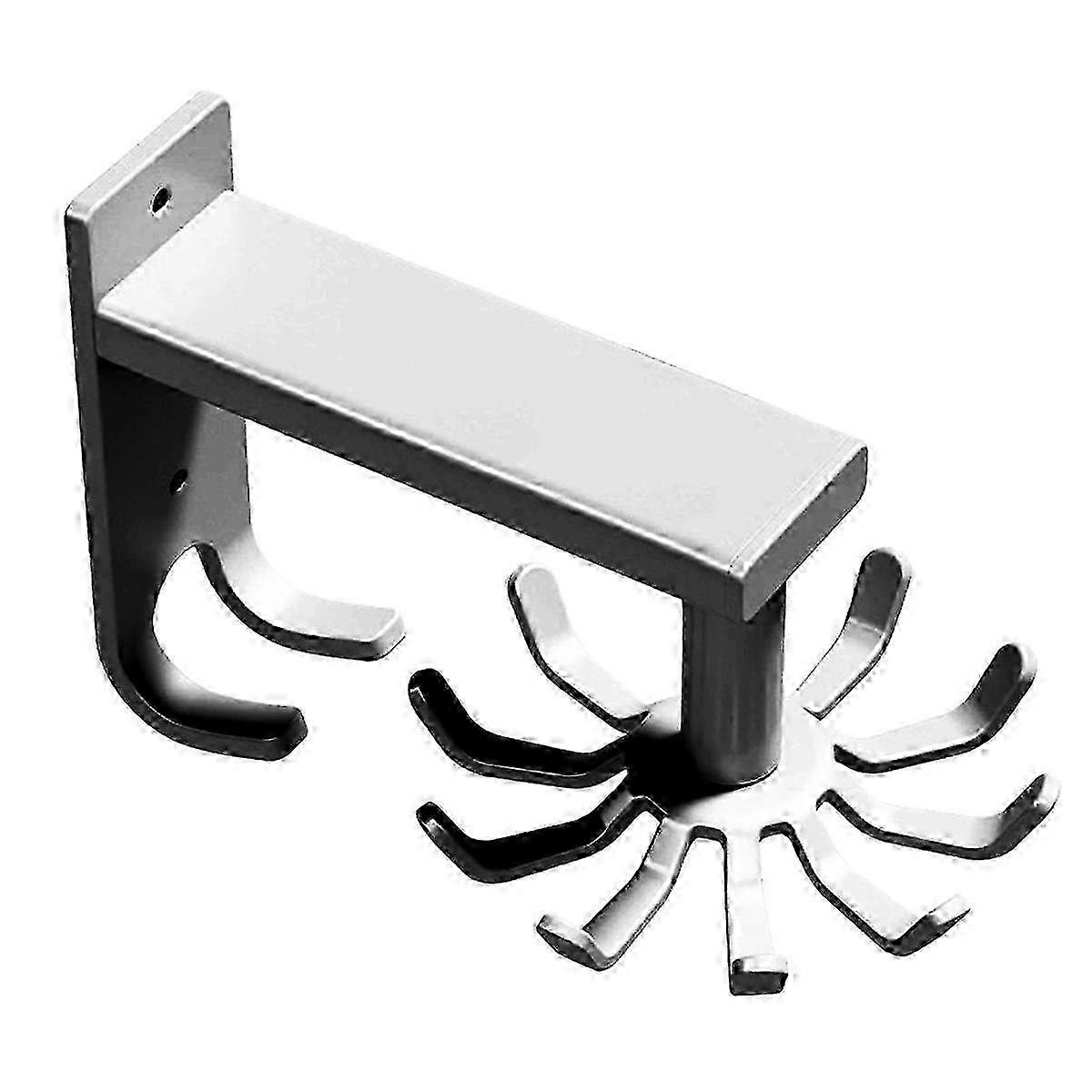 Rotating Wall-Mounted Kitchen Utensil Holder with Hooks - Practical Tool Rack