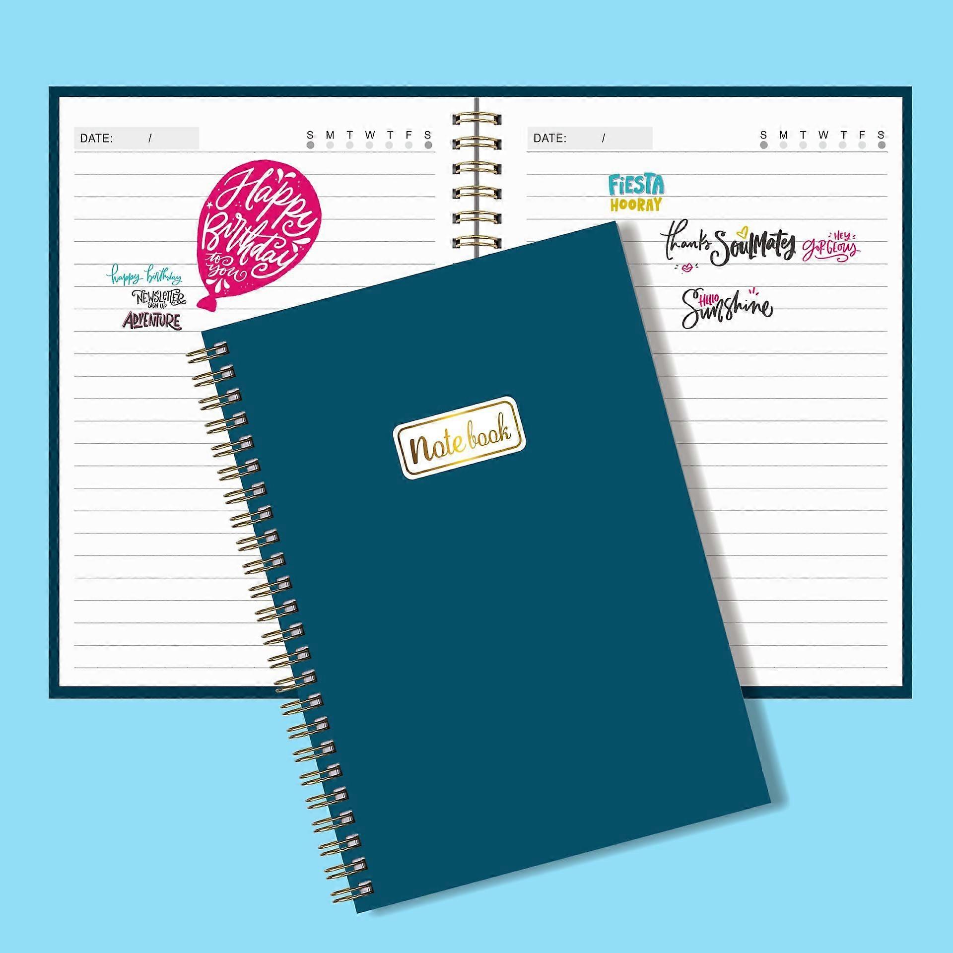 Spiral Planner Notebook Multi-Functional Daily Weekly Monthly Planner Coil Structure Notebook Portable Size For Easy Use (A5)