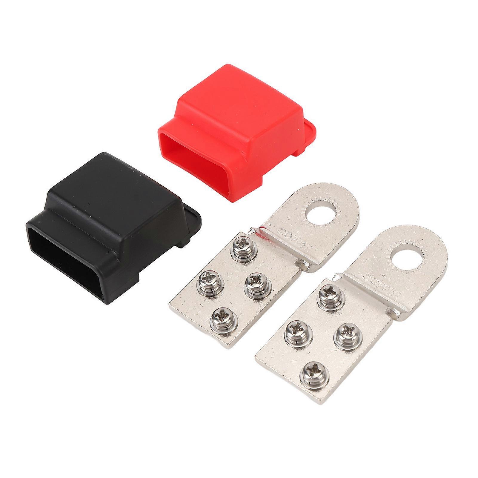 Pair of 2340 Battery Terminal Mount BusBars DC32V 100A for Cars RVs Boats Trucks Red Black