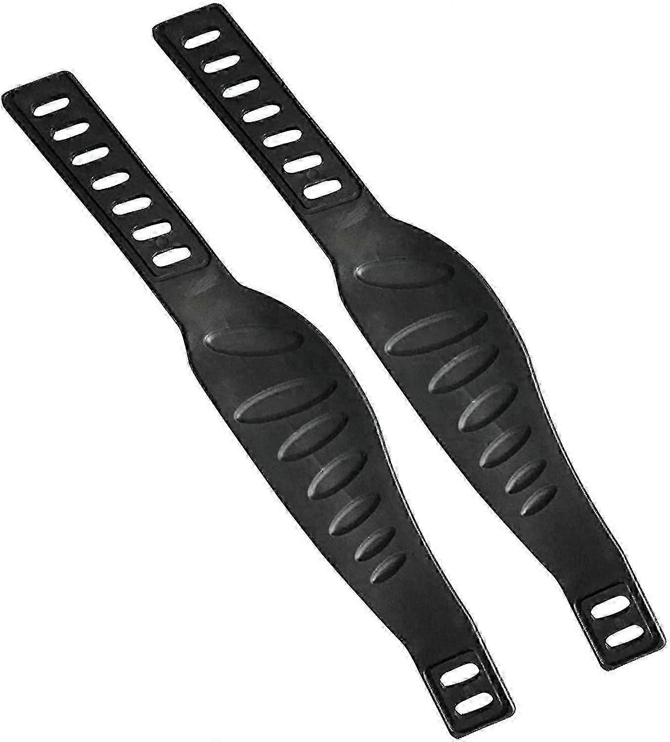 ممارسة الدراجة دواسة الأشرطة، الثقيلة واجب قابل للتعديل طول العالمي دواسة حزام لغزل الدراجة الرئيسية صالة الألعاب الرياضية1 زوج - أسود