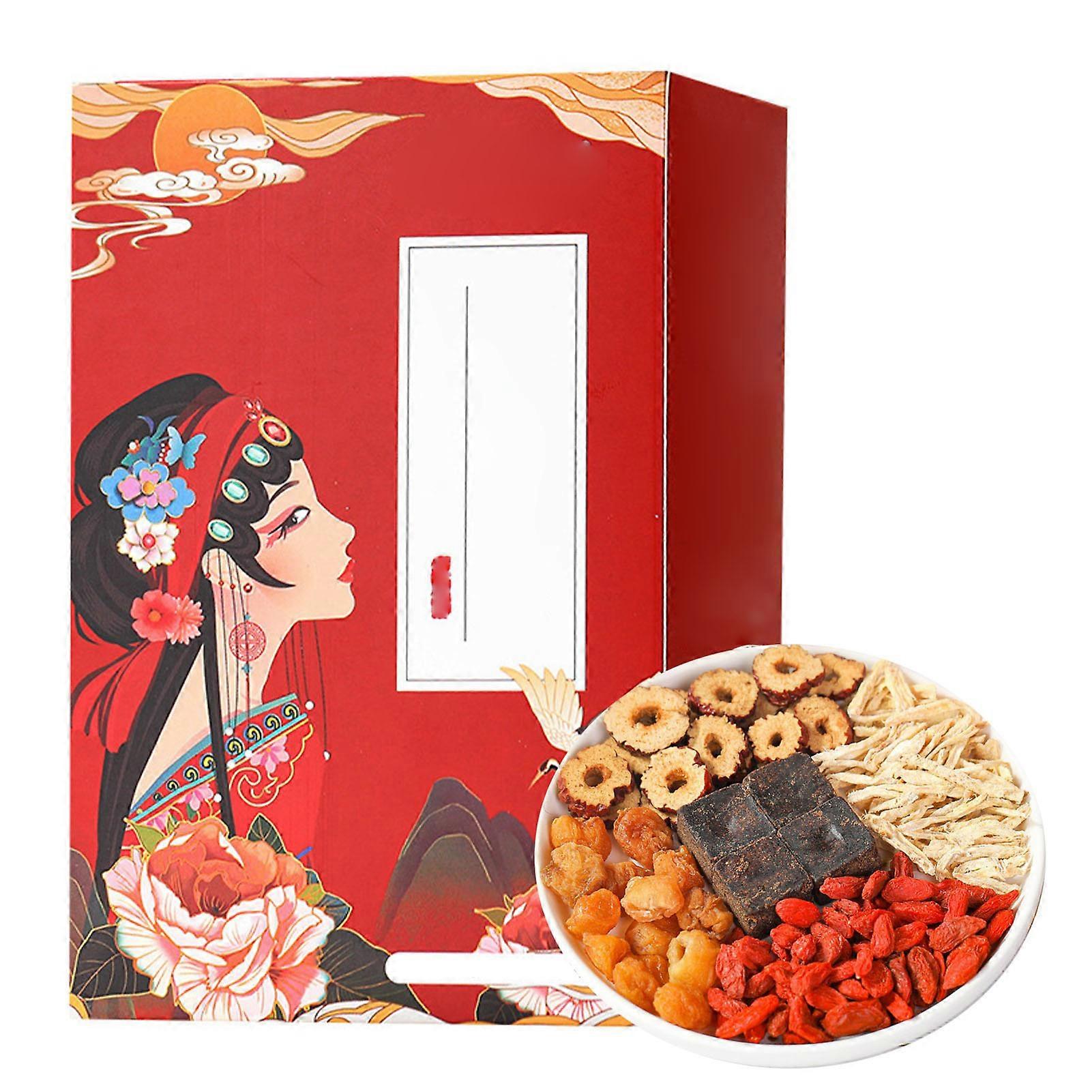 Sort sukker, ingefær og jujube te, traditionel kinesisk longan og gojibær te, sund te mod dysmenoré og forkølelse