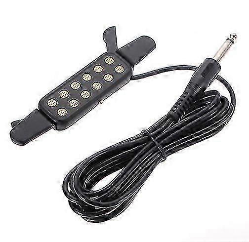 Acoustic Guitar Pickup with Volume Control & Accessories (Black)