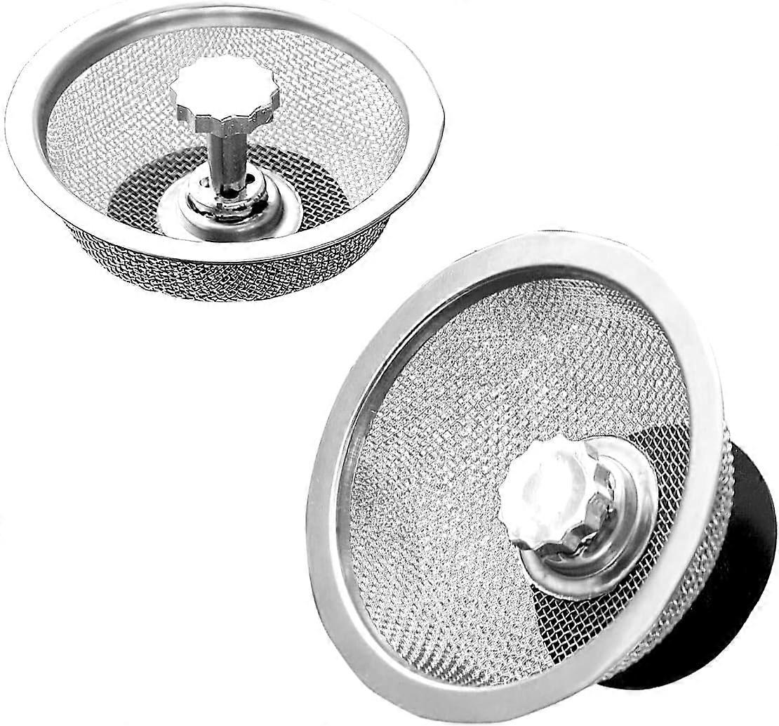 Sink strainer, stainless steel, 2-pack, 83mm
