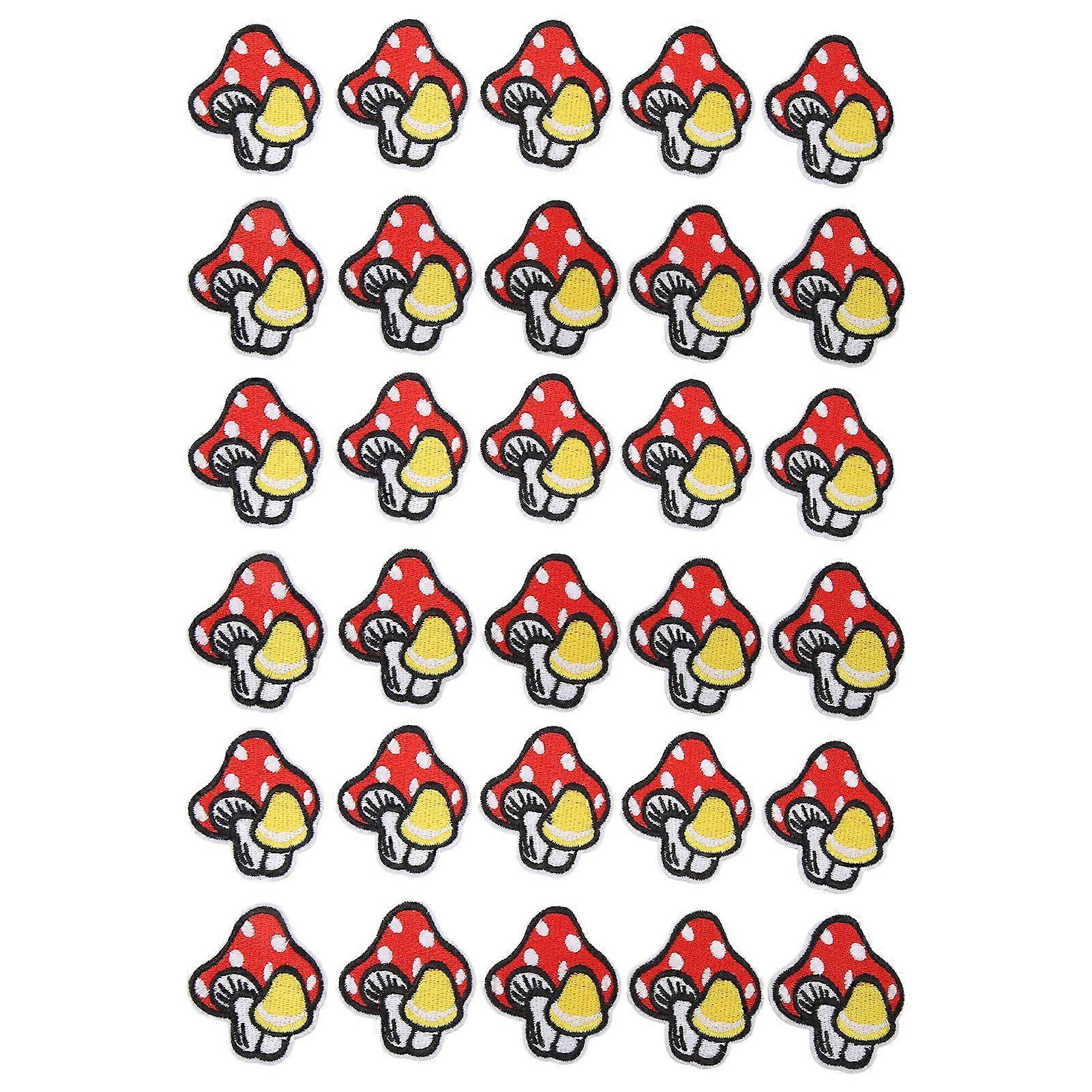 2025 Latest Model  30PCS Mushroom Iron On Patch Unique DIY Embroidered