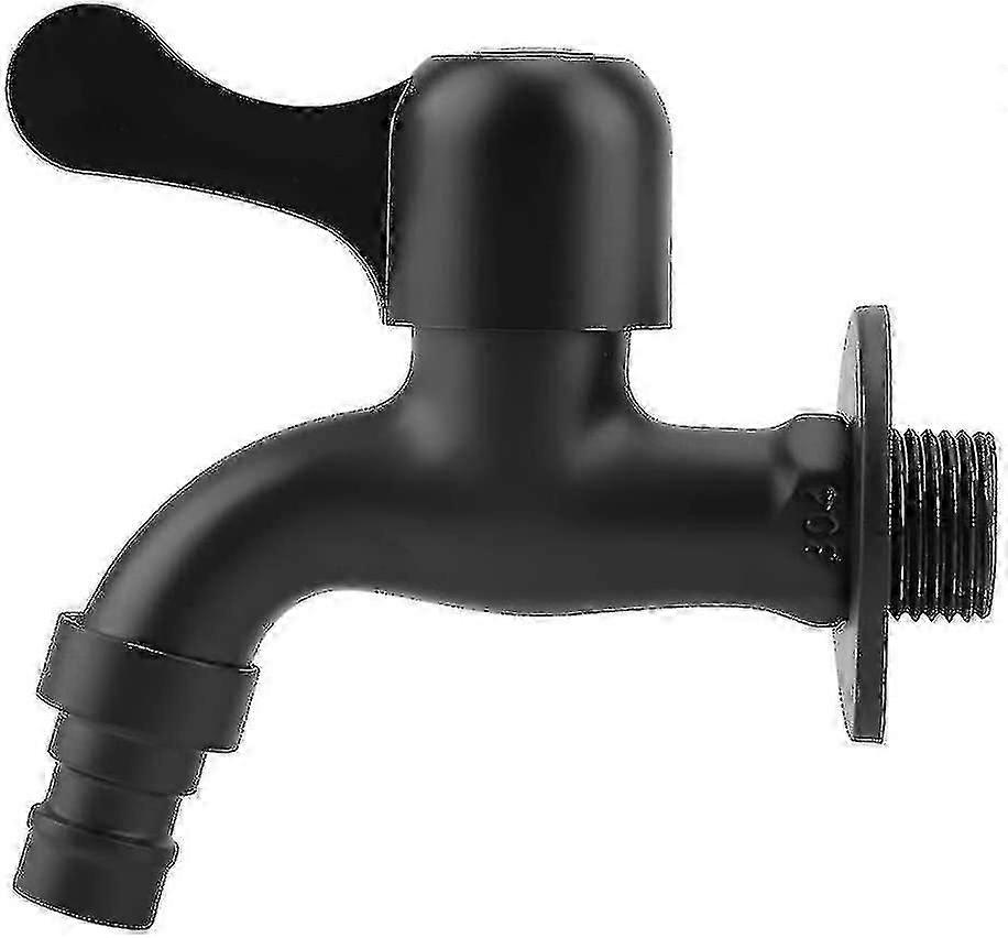 صنبور خارجي 304 ستانلس ستيل أسود جدار جبل صنبور حديقة صنبور مياه للحمام6