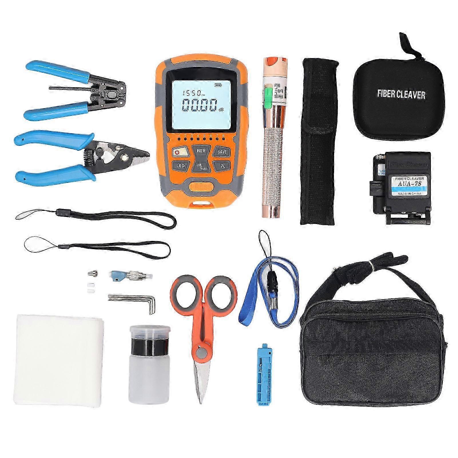 2025 FTTH Toolkit Fiber Optic Termination 30MW Visual Fault Locator -70~+10dBm Power Meter Cleaver FC zu LC Adapter