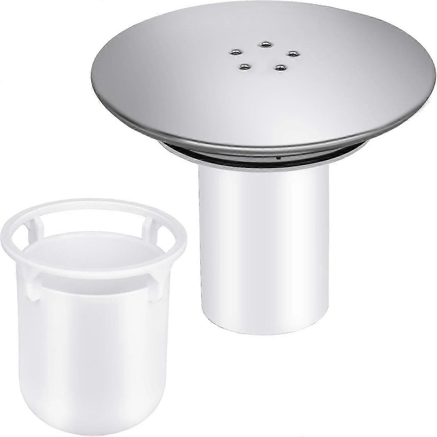 Duschabflussabdeckung, 115 mm Duschlochabdeckung - Duschabflussabdeckung Schnellfluss-Duschstopfen (2er-Pack)