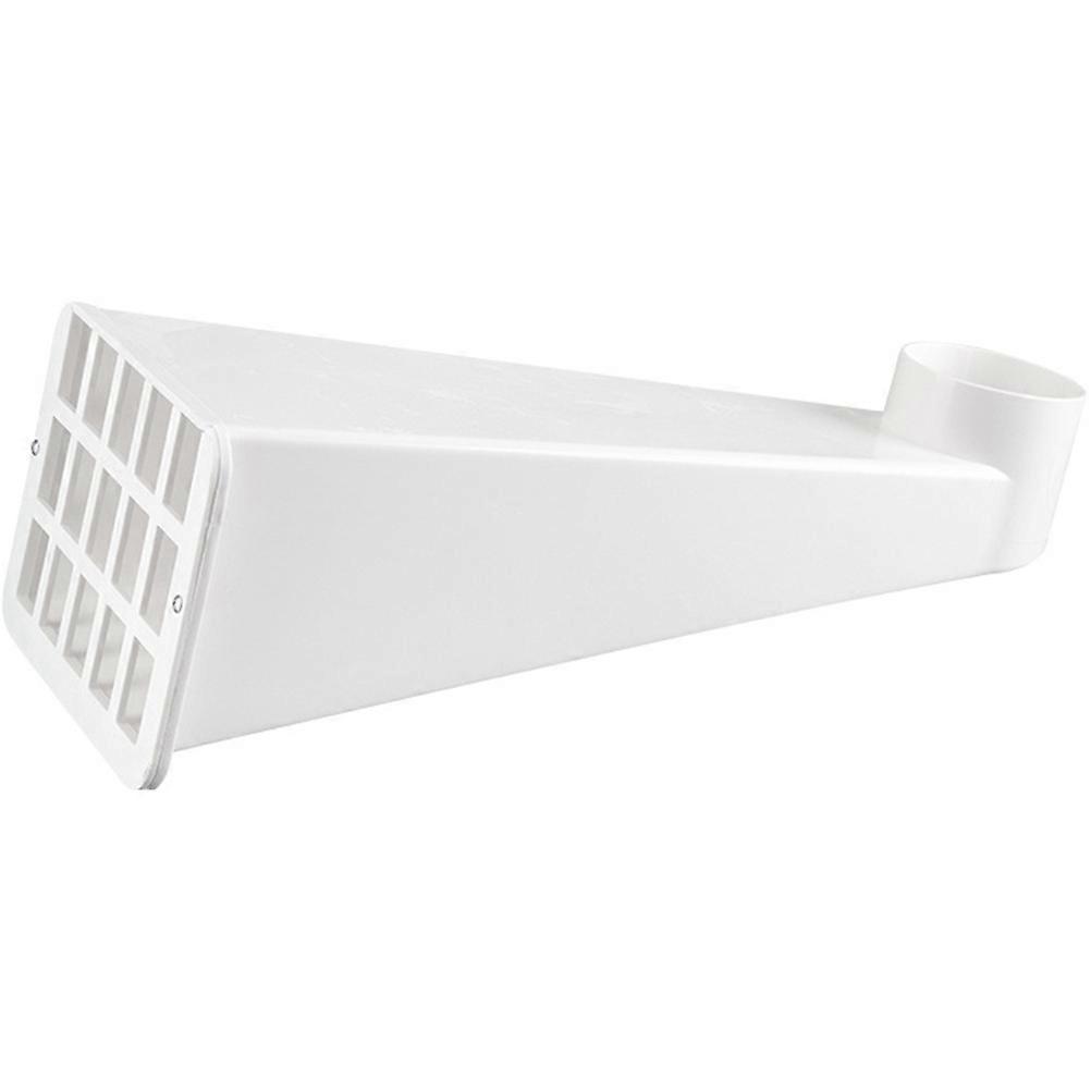 Rainwater Diverter Downspout Diverter Side Mounted Rain Gutter Bucket Connector Adapter For Outdoor Drainage 43.50X22.60X17.20CM White PVC 1Pcs
