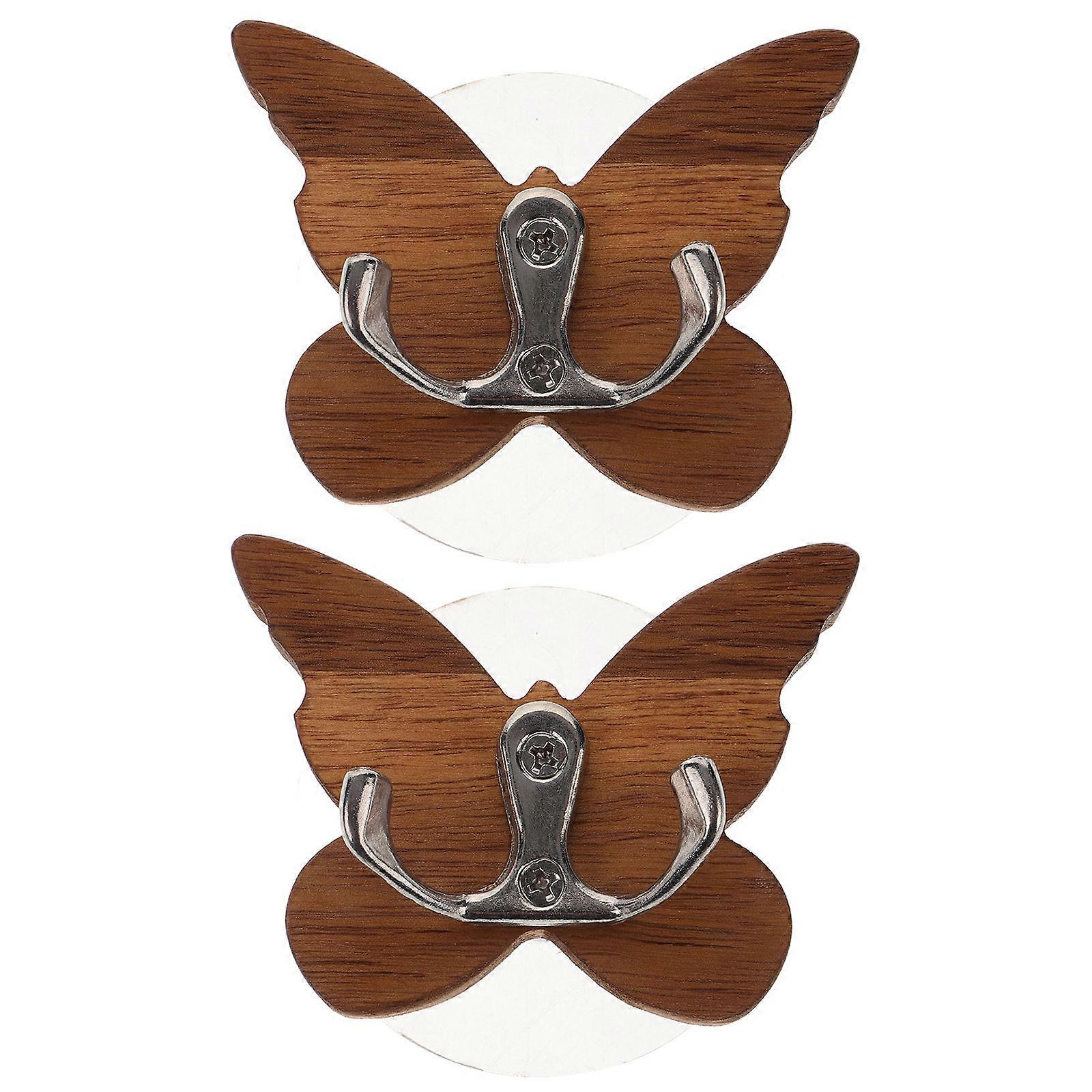Retro Wall Hooks Butterfly Shape Hooks Door Back Hook Key Hanging Homeowners 8.50X6.50X3.50CM 2Pcs