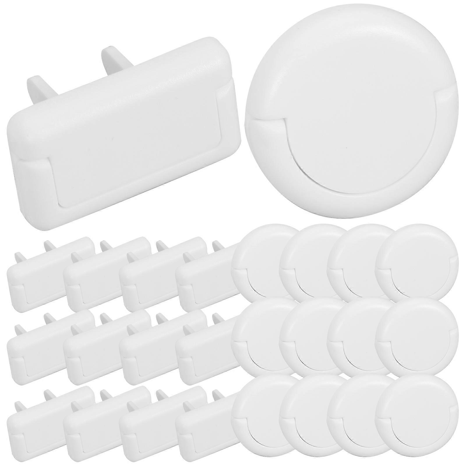 アウトレットカバーベビープルーフソケットキャップ保護用50PcsホワイトABS素材