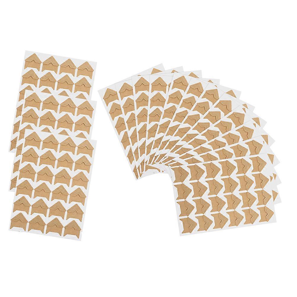 Vintage Style Self Adhesive Photo Corner Stickers for Scrapbooking, Journals & DIY Memory Albums – Creative Craft Project Supplies, 15 Sheets Pack
