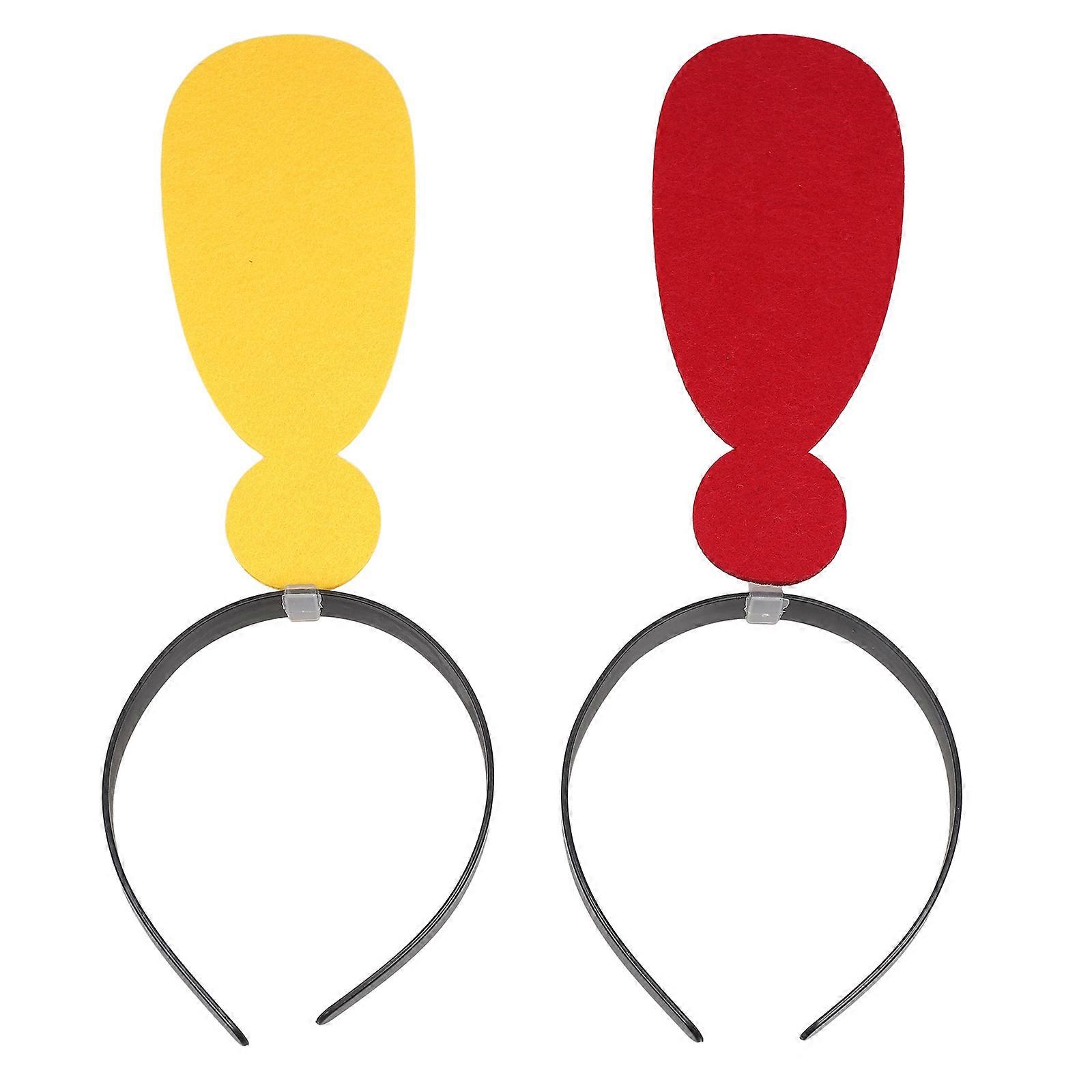 Mark Headbands Mark Shape Plastic Material For Party And Cosplay Props 2Pcs