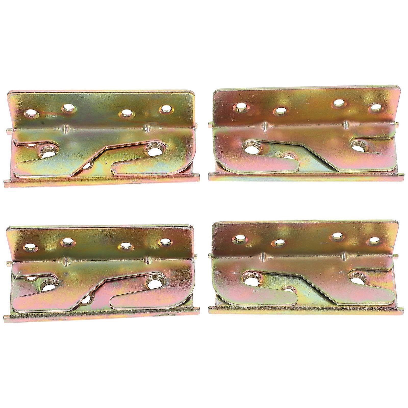 Heavy Duty Bed Rail Brackets Frame Connectors for Wood Frames Concealed Design Strong Corner Support for Repairing