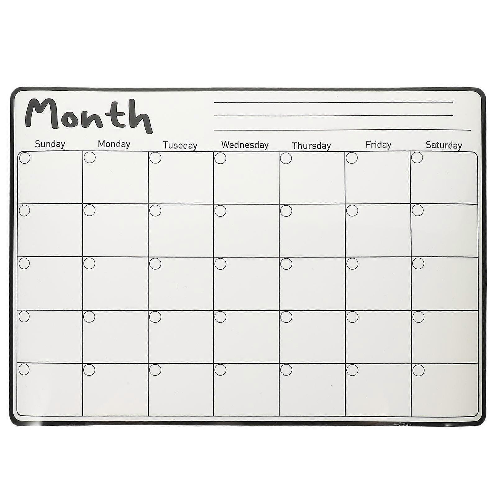 Erasable Calendar For Fridge Reusable Refrigerator Calendar Home Organization Rectangular 1Set