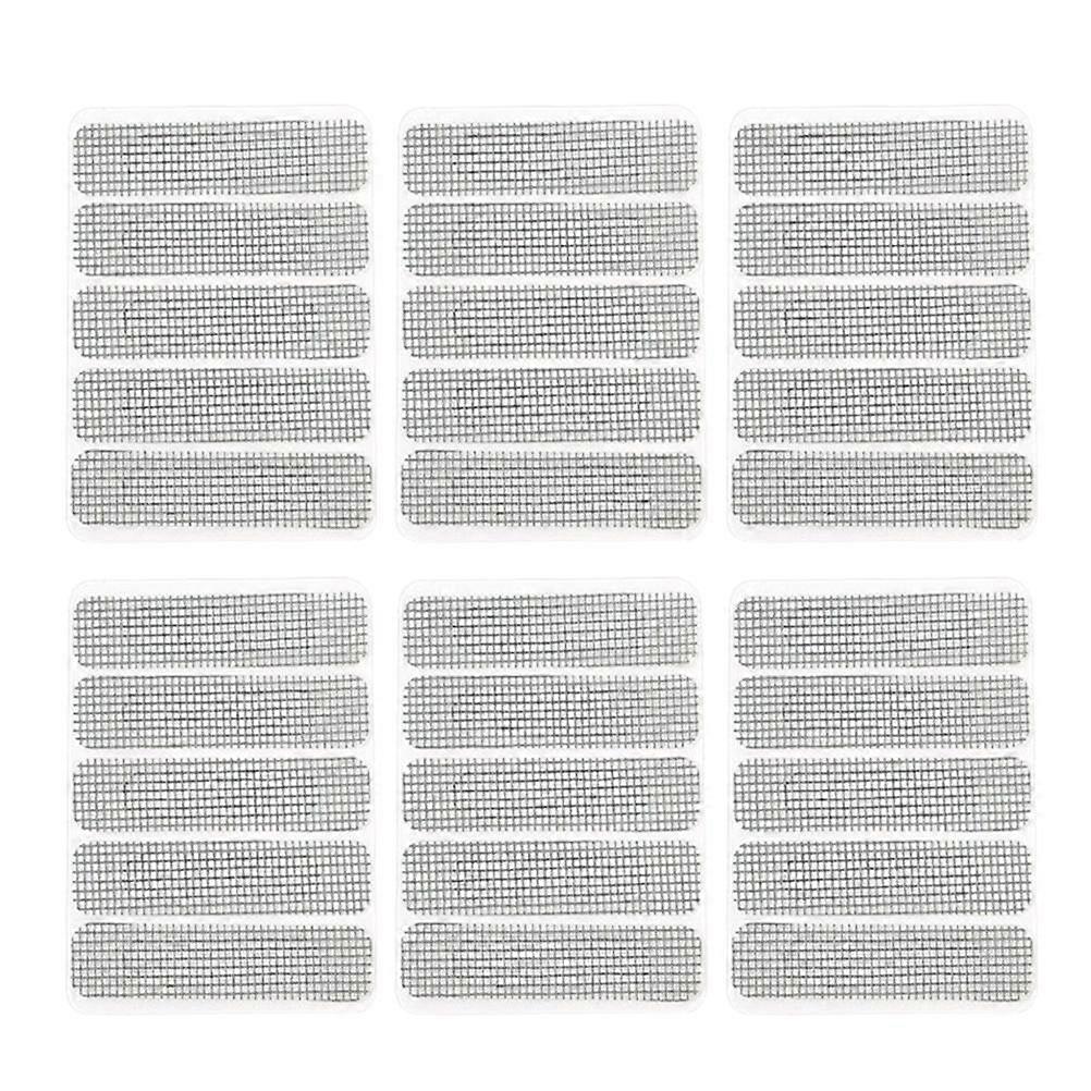 Window Screen Repair Anti- Durable Rectangular Grid Dark Grey 6.2x1.5x0.1cm 10Pcs