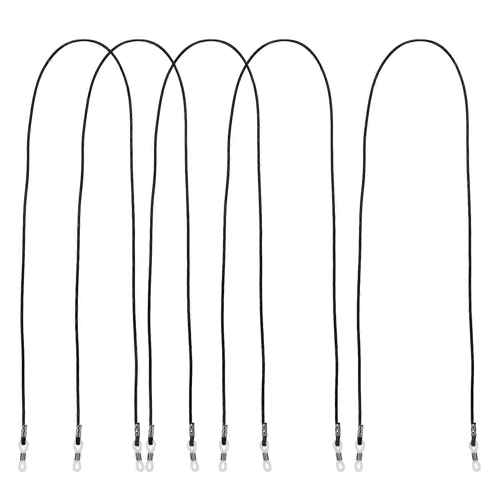 Spectacles Cord Eyeglass Holder Chains Adjustable Length Anti-Loss Feature Secures Eyewear Wax Rope 5Pcs