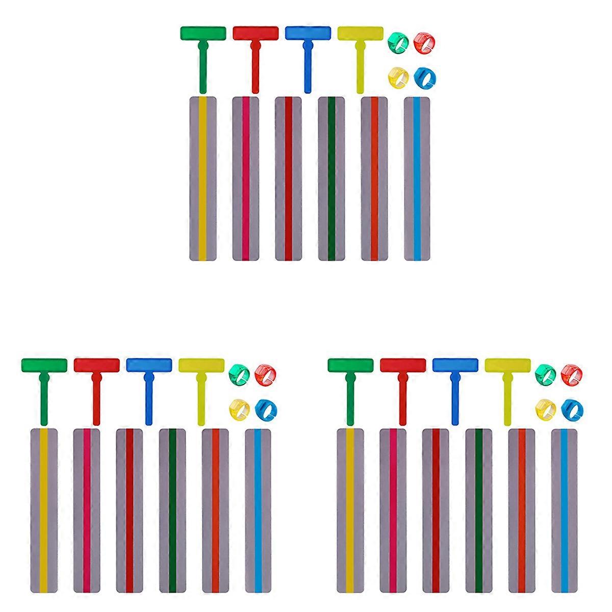 14Pcs Guided Reading Strips Set Finger Trackers for Dyslexic Students